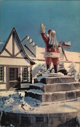 Santa Claus Statue, Santa Claus Land Postcard