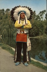 Chief Red Feather Native Americana Postcard Postcard Postcard