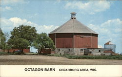 Octagon Barn Cedarburg, WI Postcard Postcard Postcard