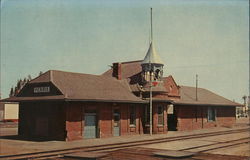 Santa Fe Railway Station Postcard