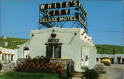 White's City Deluxe Motel Postcard
