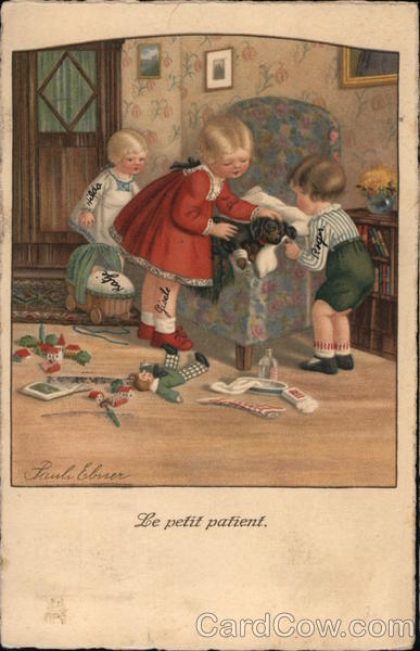 Le Petit Patient - Children Caring for Sleeping Dog