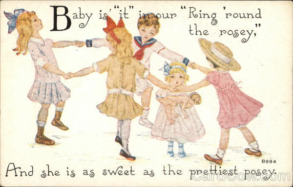 Children Playing Ring Around the Rosey.