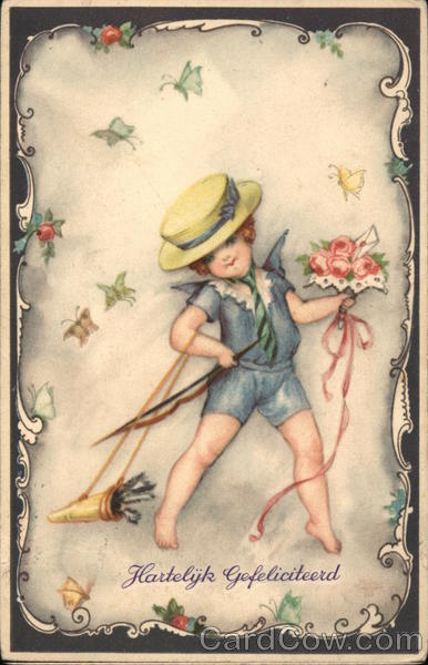 A young Child Holding Some Flowers Children