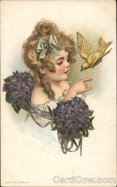 A Young Girl and a Bird Girls