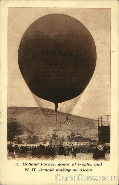 A. Holland Forbes, donor of trophy and N. H. Arnold making an ascent North Adams Massachusetts