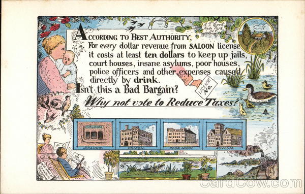 Temperance Movement Card According To the Best Authority