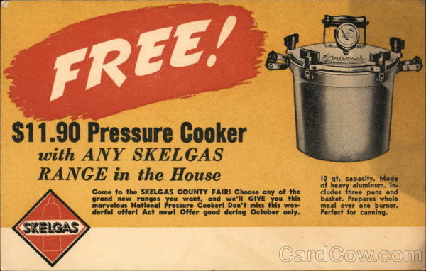 Advertisement for Skelgas County Fair and Skelgas Ranges