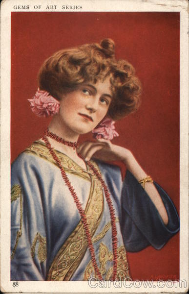 A Young Lady with Flowers in her Hair Women