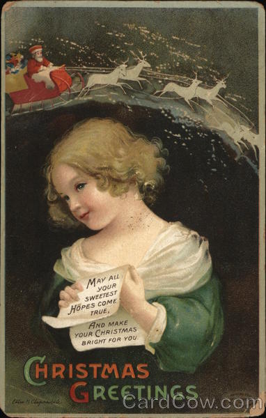 Christmas Greetings Ellen Clapsaddle Children