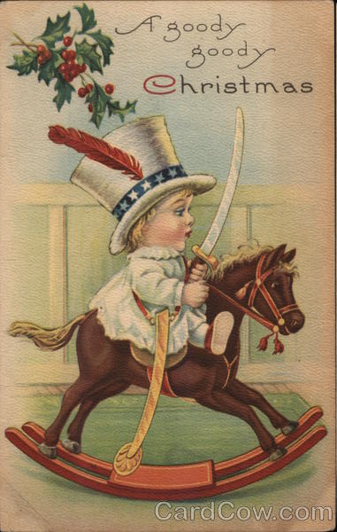 A Goody Goody Christmas - Child With Sword on Rocking Horse