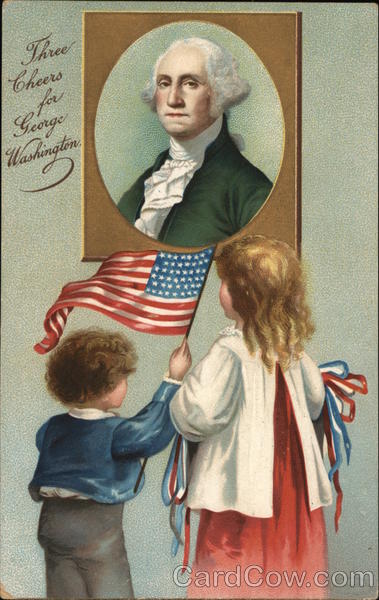 Children Looking at a Painting of George Washington