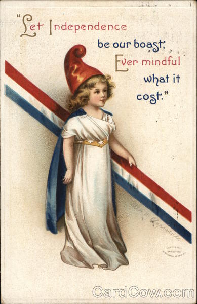 A Woman with a Red Hat Ellen Clapsaddle Patriotic