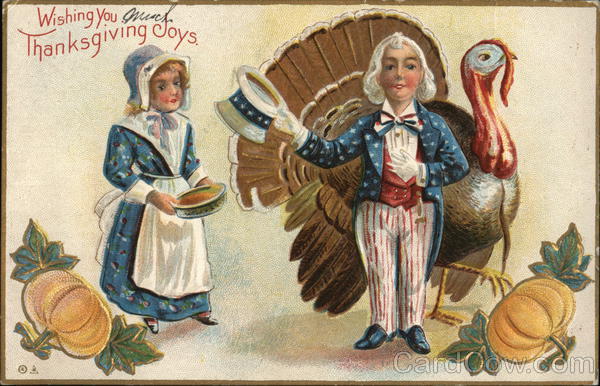 A Couple and a Turkey Patriotic