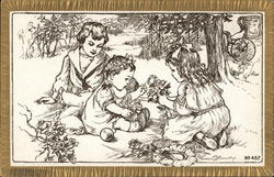 Children's Picnic Postcard Postcard