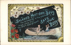 Saloons Must Have Boys - Poems & Poets Postcard Postcard