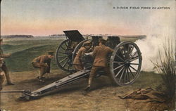 Men Shooting a Cannon Postcard
