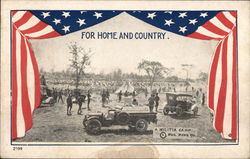 For Home and Country - A Militia Camp Postcard