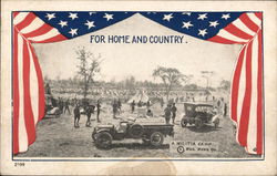 For Home and Country - A Militia Camp Military Postcard Postcard