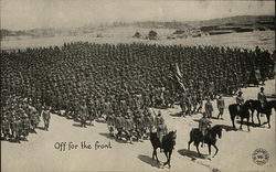 Troops Off for the Front World War I Postcard Postcard