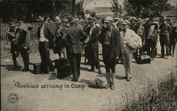 Rookies Arriving in Camp Postcard