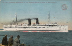 S. S. Yale en Rote to San Francisco Boats, Ships Postcard Postcard