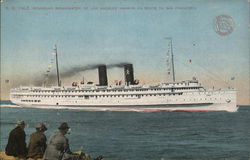 SS Yale en Rote to San Francisco Postcard