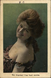 A Picture of a Women Looking Over her Shoulder Postcard Postcard