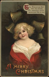 Girl in White Shirt and Red Cape Postcard