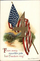 July 4th Patriotic Postcard Postcard