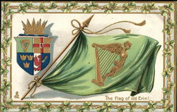 The Flag of old Erin! St. Patrick's Day Postcard Postcard Postcard