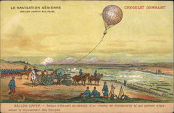 Chocolat Lombart Advertisement - "La Navigation Aerienne" Postcard