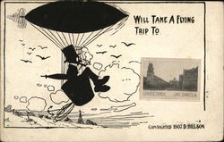 Will Take A Flying Trip To... Hot Air Balloons Postcard Postcard