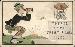 "There's Some Great Sights Here" - Comic, Funny Postcard Postcard