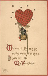 We Could Fly as High as the Stars that Shine if You Will Be My Valentine Couples Postcard Postcard
