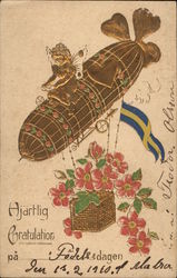 "Hjärtlig Gratulation på Födelsedagen" Birthday Postcard Postcard