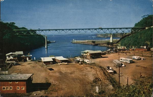 View of Noyo Harbor Fort Bragg California