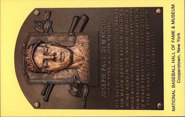 Joseph Paul DiMaggio New York A. L. 1936-1951 Cooperstown