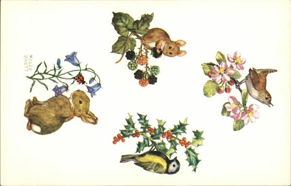 Wren, Great Tit, Rabbit and Mouse by Molly Brett Kelly Brett