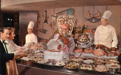 A Fantastic Chuck Wagon Midnight Buffet Postcard