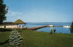 View of City Park and Harbor Bayfield, WI Postcard Postcard Postcard