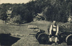 A scene at "Little Norway" Blue Mounds, WI Postcard Postcard Postcard