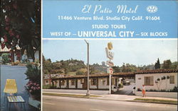 El Patio Motel Studio City, CA Postcard Postcard Postcard
