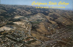 Aerial View of California State College Hayward, CA Postcard Postcard Postcard