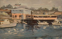 Oil Painting of Galley Restaurant by Artist Dwight Carlisle Postcard