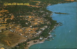 Aerial View of Resort Clearlake Highlands, CA Postcard Postcard Postcard