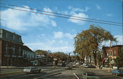 Main Street Looking From Mall Postcard