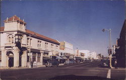 Looking North on Spadra Street at Commonwealth Postcard