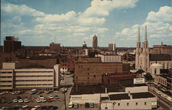 Skyline View of Town from Lincoln Life Insurance Building Postcard