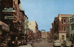 Looking Up Lisbon Street Lewiston, ME Postcard Postcard Postcard